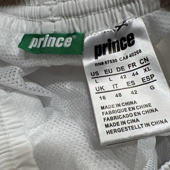 Prince Warm Up-Gym-Golf-Tennis Zipper Leg Joggers White Mens Size L - Picture 12 of 16